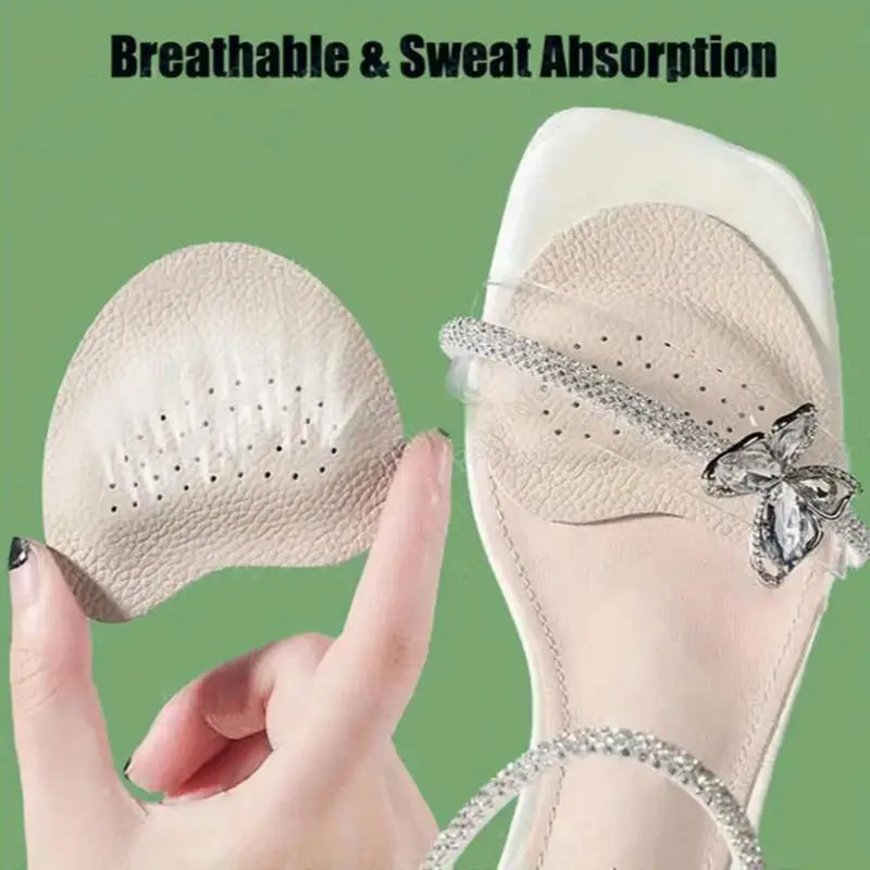 2 paires d'autocollants antidérapants, coussinets pour l'avant pied, semelles intérieure pour soulager la douleur liée au talons hauts,