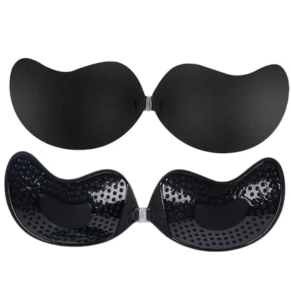 Soutien-gorge push-up invisible pour femme, sans bretelles, dos nus, sans coutures, fermeture à l'avant, soutien-gorge auto-adhésif en silicone
